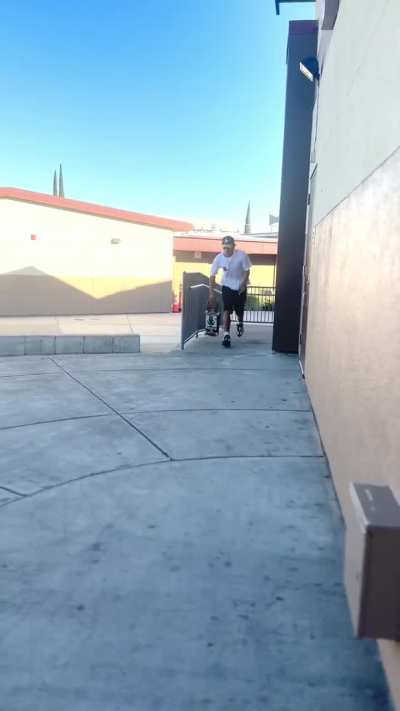 3 block trick and Fs tail-slide