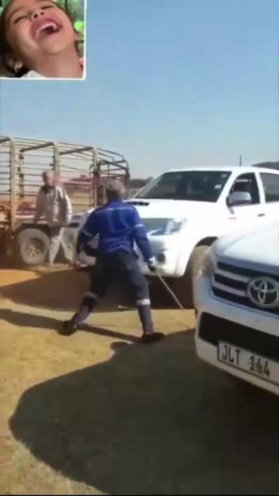 South African youths chase and whip wildlife hunters