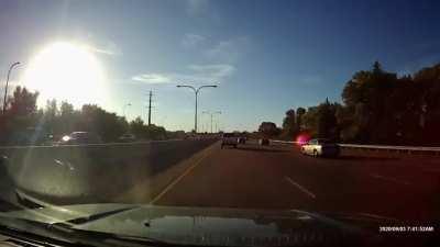 Probably shouldn't tailgate a motorcycle