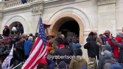 Footage of Officer #5586 (Miller) being dragged out and beaten at the Capitol.