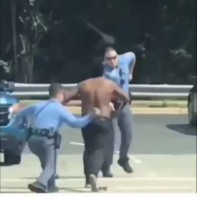 Dude even got tased. Wow