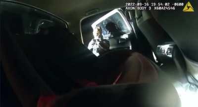 Woman arrested by cops was placed in an unattended police car on train tracks that was eventually struck by a train while police rummaged through her truck to find a gun.