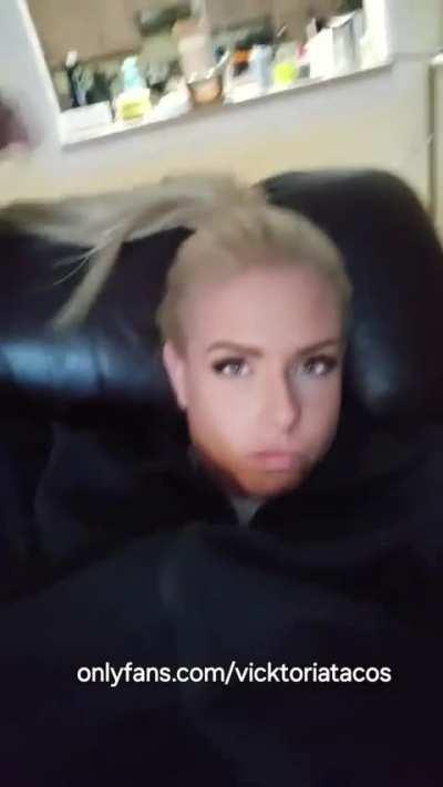 The view when you're on your knees between my legs... sniffing my farts.