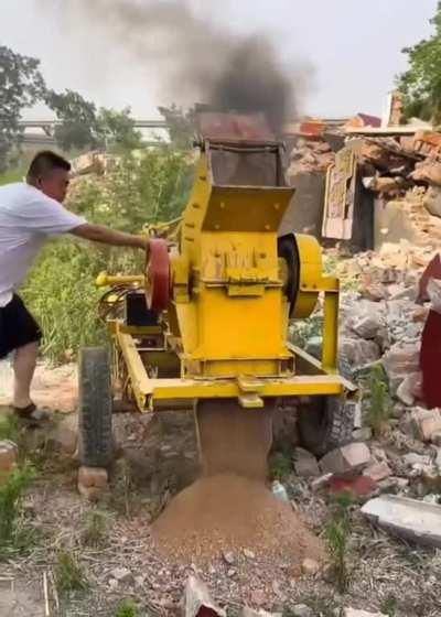 WCGW Fooling around with a wood chipper