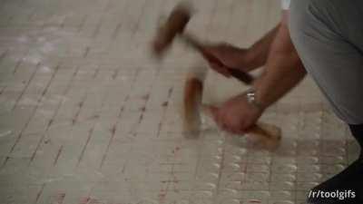 Wrapping traditional olive oil soap (at 1:14)