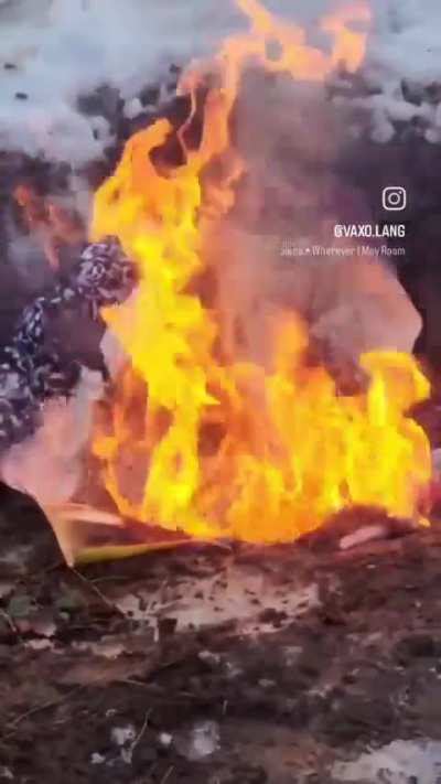 I burned my paintings