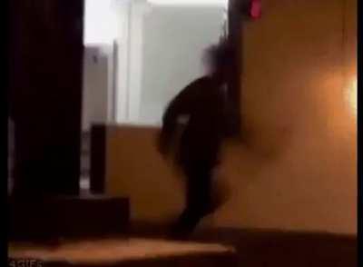 Amputee plays prank by chasing people