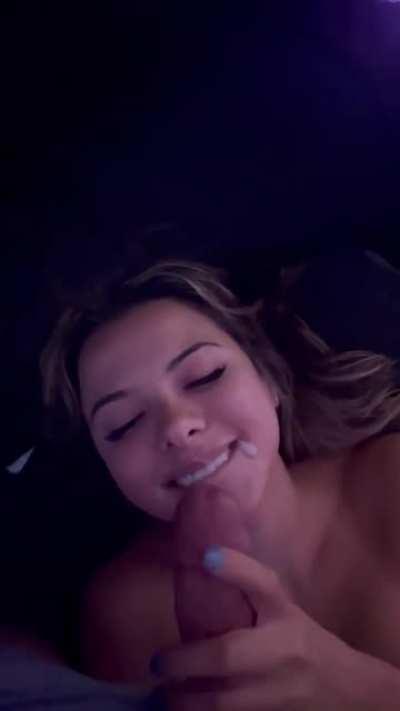 Heat of the moment video, but I just wanted to feel his cum on my face