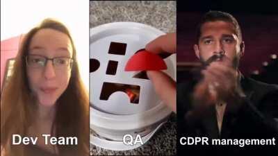 Square hole video made to fit Cyberpunk 2077