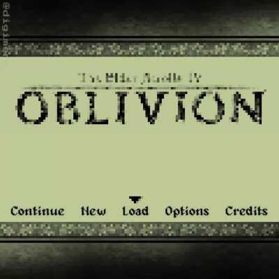 The Elder Scrolls IV : Oblivion but it's 8 bit version [OC]