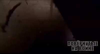 Russian tank POV of a direct frontal hit from a kamikaze drone. (Marinka) 