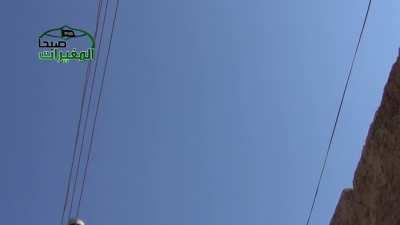 Rebels from the 9th Division shoot down a MIG using a MANPAD over Khan al-Asal, West Aleppo (July 2013) [Syria]