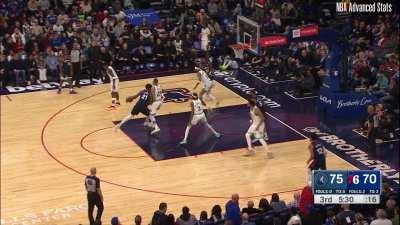 [Highlight] Rudy Gobert gets brutally fouled as Embiid drives to the rim