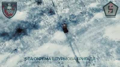 Atmospheric slow-motion footage show the work by reconnaissance drone operators from the 5th Kyiv Assault Brigade of Ukraine dropping VOG grenades Russian infantry in Ivanivske, Donetsk Oblast. 6 km (3.7 mi) west of Bakhmut (01.2024)