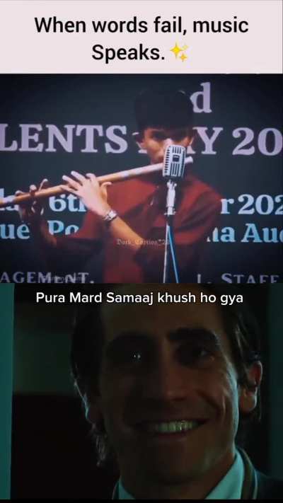 When words fail, music speaks. btw first post by me ,sir and ma'am.