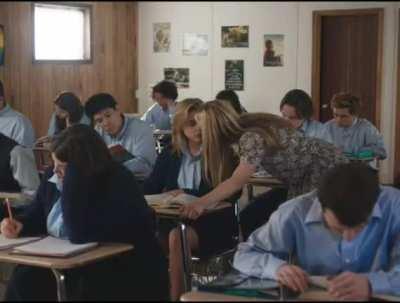Need more teacher scenes with celebs. Especially with Chloe Moretz like this.
