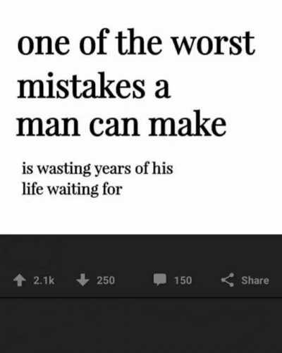 There's no time to waste