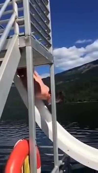 What could go wrong sliding down a dry slide