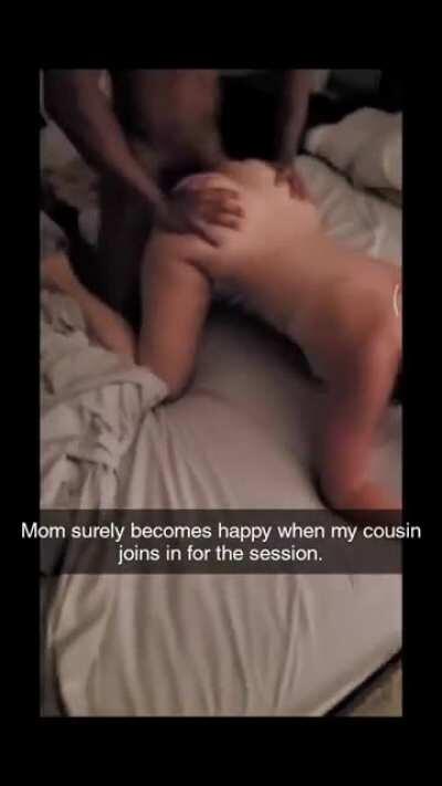 Mom enjoys threesome...