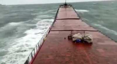 Massive cargo ship splits in half mid-voyage