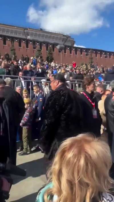 American actor Steven Seagal spotted in Moscow attending Victory Day military parade, hosted by Putin.