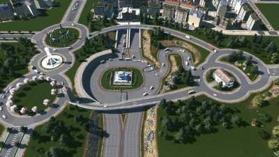 Timelapse of my gorgeous interchange. What do you think of this beauty? I heard roundabouts increase traffic flow.