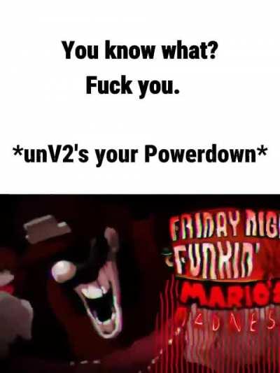 Powerdown but MX never received the new vocal lines