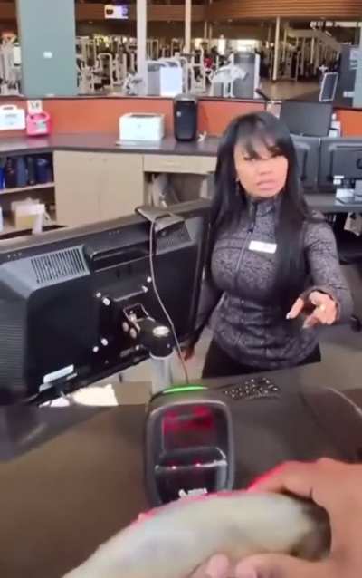 Me in 2047 attempting to gain entrance into LA Fitness after refusing the mark of the beast