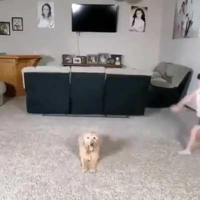 A girl and her dog..