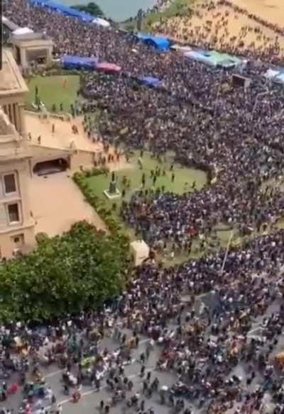 Sri Lanka, Citizens captured the presidency palace.