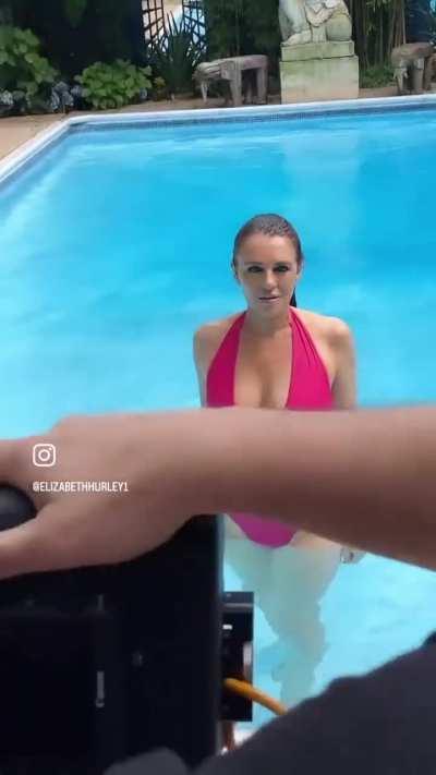 At the pool, IG post 10/18/23