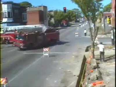 they didn't even hear each other over the noise of their own siren i guess.