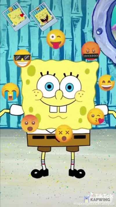 SpongeBob doing dead tiktok trends