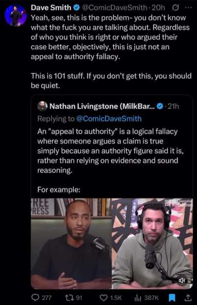 Dave Smith is malding his ass off on X following his debate with Coleman Hughes 😂