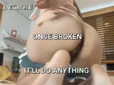 Once you break a bitch, it'll do anything. 😈
