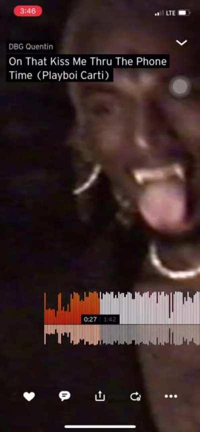 I won&rsquo;t let the streets down when they need me the most, i present to you On That Kiss Me Thru The Phone Time, link in comments