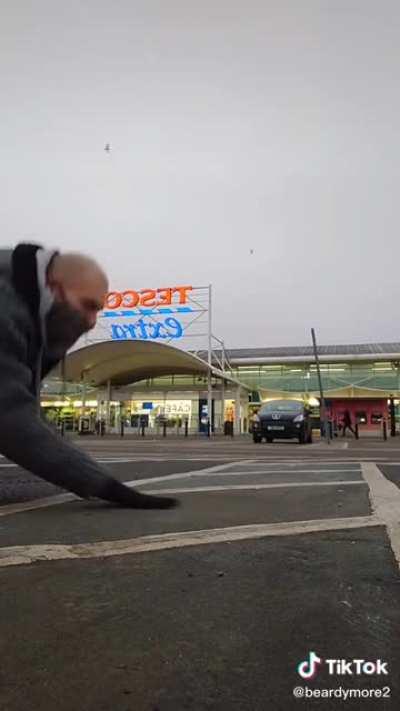 At least he’s wearing a mask