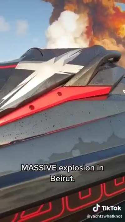 Man has to capsize to avoid Beirut explosion shockwave
