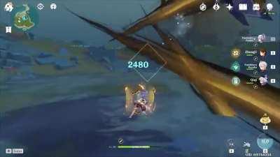 yooooooooo i finally one shot the geo doggo world boss!! 0_0