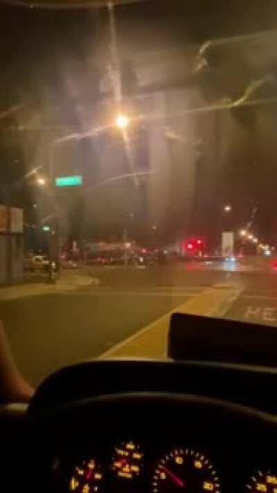 Train Crashes into Motorhome Stuck on Tracks