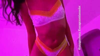 Showing off her body in lingerie Part 2