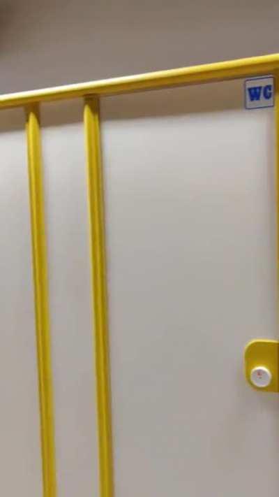 No privacy on the toilet or under the shower