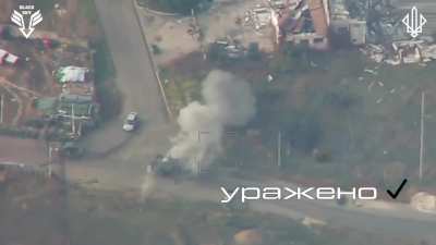 Ukrainian UAS Battalion Black Sky of the 3rd Operational Brigade Spartan (NGU) destroyed a Russian logistic truck 40km behind the front in occupied Khurakove. Published 28.10.2025