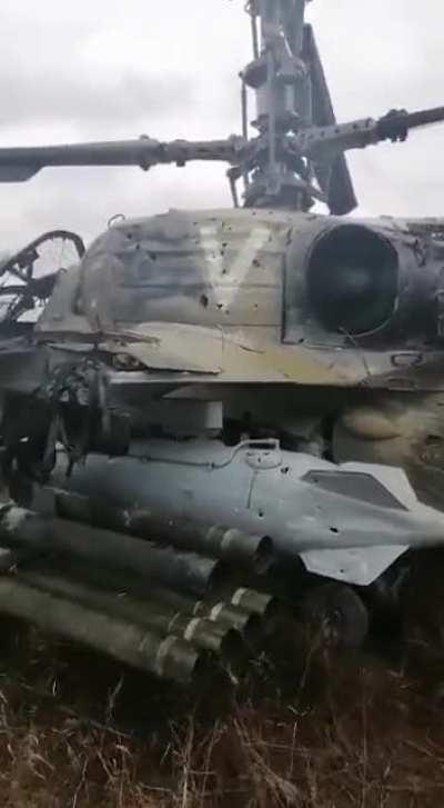 Russian Ka-52 shot down
