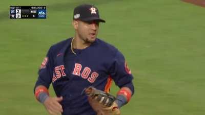 [Highlight] [Highlight] Astros get an unconvential 5-6-3 play to get the out at first