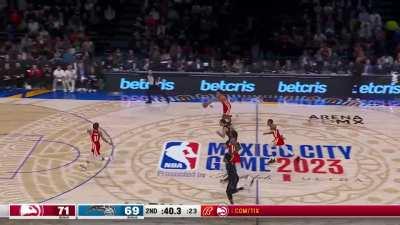 [Highlight] Okongwu blocks the Fultz dunk attempt, leading to Trae Young’s 33rd point of the first half