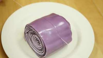 Splitting a jello pinwheel