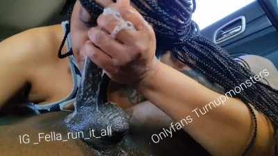 When you take her to the family reunion and yall sneak to the car for a quickie 😌🤤 #Full vids folder in comments 👇🏻