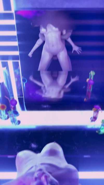 Panam railed against a mirror (fatcat17) [Cyberpunk]