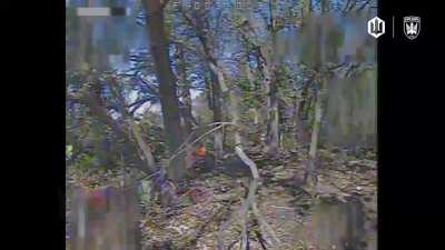 Ukraine's 414th Strike UAV Brigade eliminated four Russian soldiers with a single FPV drone. Published September 12, 2025